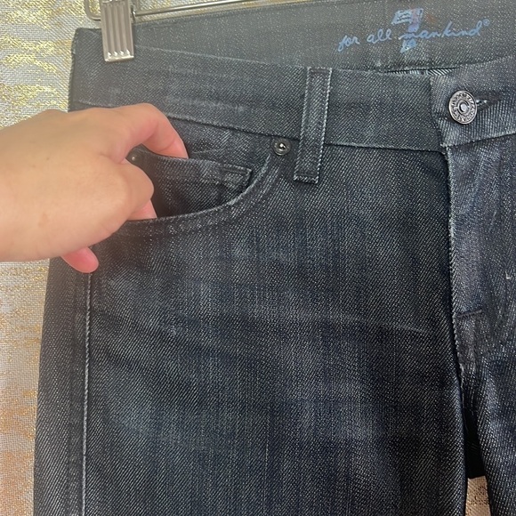 7 For All Mankind A Pocket Dark Wash Classic Jeans Size 25 - Picture 7 of 12
